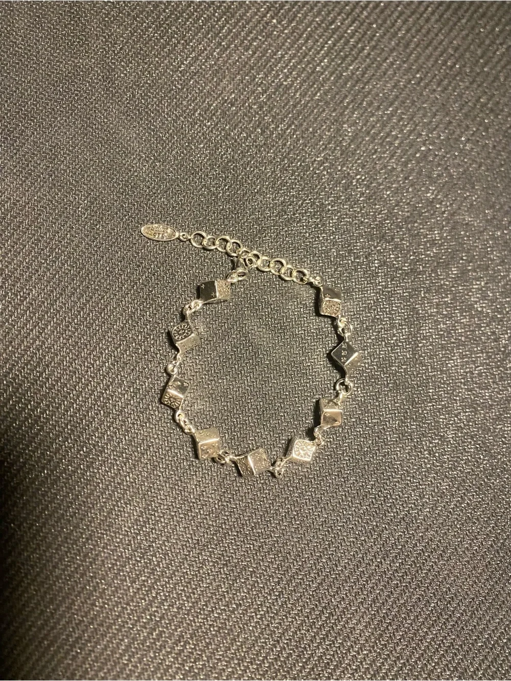 Silver Dice Bracelet